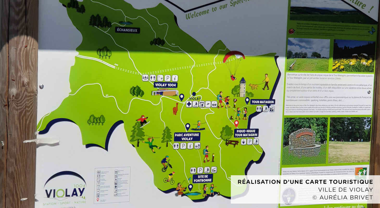 Carte touristique illustrée